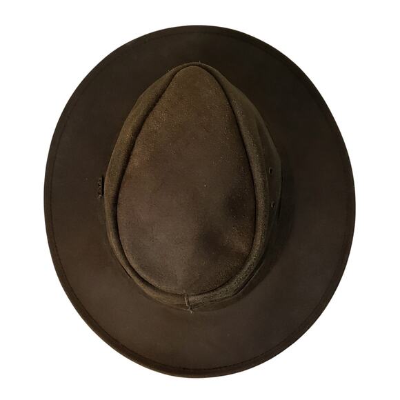 Scala Classico Genuine Leather Hat Dorfman Pacific Four Seasons Sz Medium Brown - Picture 7 of 10
